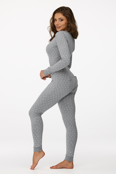 Jumpsuit aus Baumwolle mit weißem Aufdruck