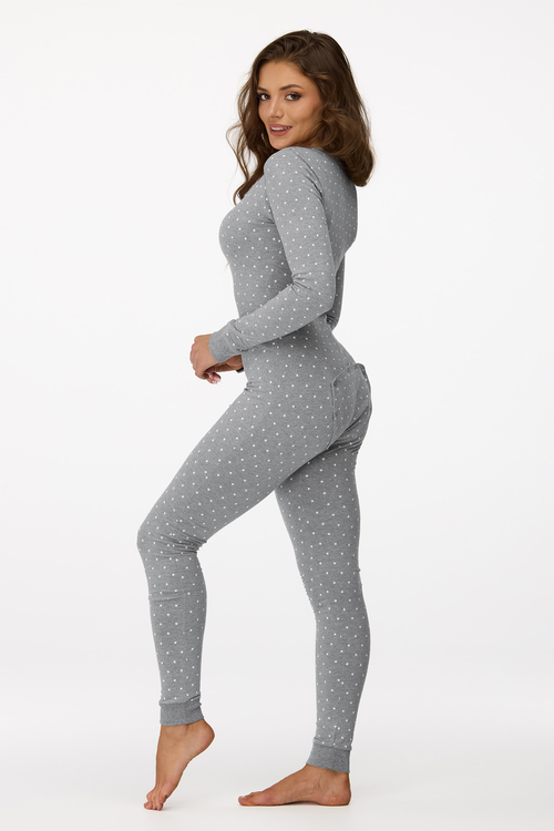 Jumpsuit aus Baumwolle mit weißem Aufdruck